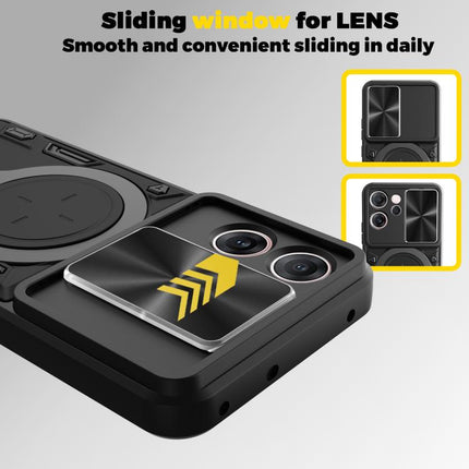 CD Texture Sliding Camshield Magnetic Holder Phone Case, For OPPO Reno14 F 5G Global, For OPPO A5 5G Global / A5x 5G, For OPPO Reno14 5G Global, For OPPO A59 5G Global