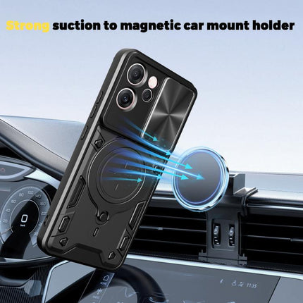 CD Texture Sliding Camshield Magnetic Holder Phone Case, For OPPO Reno14 F 5G Global, For OPPO A5 5G Global / A5x 5G, For OPPO Reno14 5G Global, For OPPO A59 5G Global