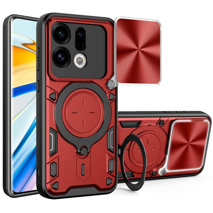 CD Texture Sliding Camshield Magnetic Holder Phone Case, For OPPO Reno16 F 5G, For OPPO Find X9 Ultra, For OPPO Find X9, For OPPO Find X9 Pro