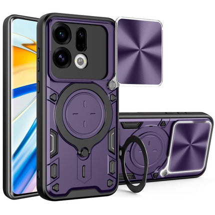 CD Texture Sliding Camshield Magnetic Holder Phone Case, For OPPO Reno16 F 5G, For OPPO Find X9 Ultra, For OPPO Find X9, For OPPO Find X9 Pro