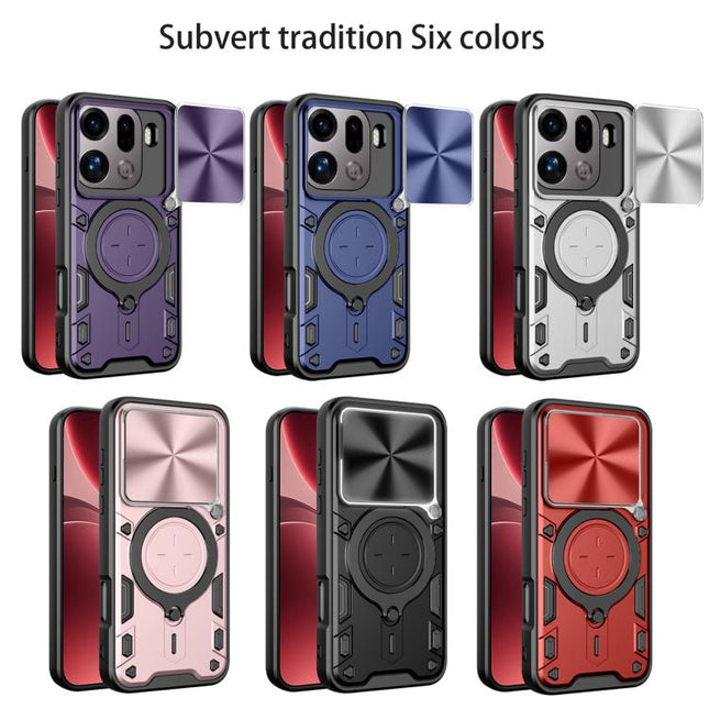 CD Texture Sliding Camshield Magnetic Holder Phone Case, For OPPO Reno14 F 5G Global, For OPPO A5 5G Global / A5x 5G, For OPPO Reno14 5G Global, For OPPO A59 5G Global