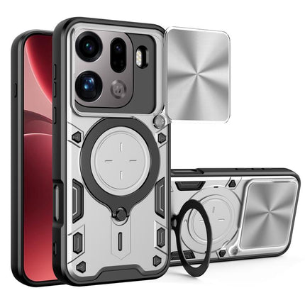 CD Texture Sliding Camshield Magnetic Holder Phone Case, For OPPO Reno16 F 5G, For OPPO Find X9 Ultra, For OPPO Find X9, For OPPO Find X9 Pro