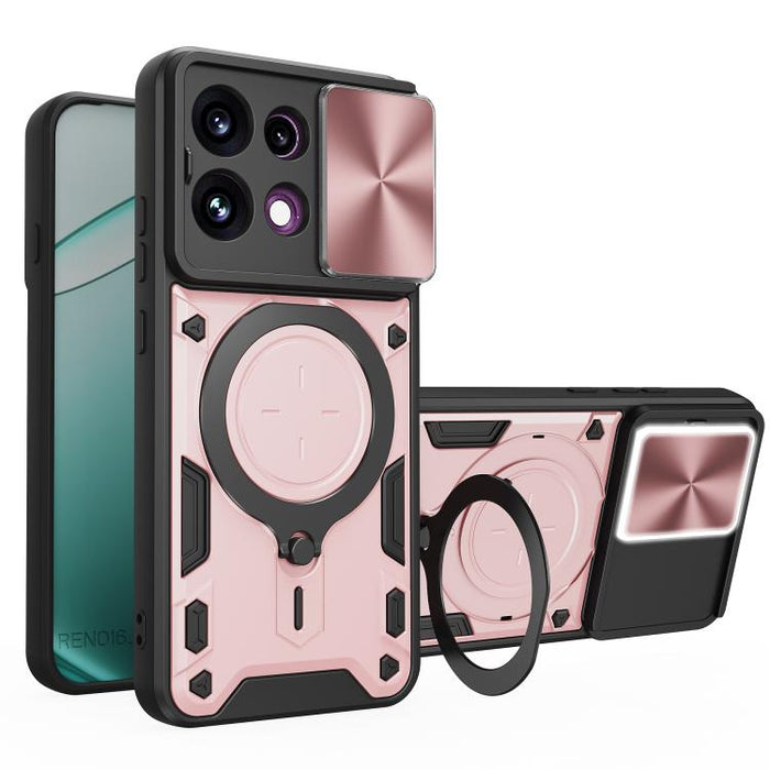CD Texture Sliding Camshield Magnetic Holder Phone Case, For OPPO Reno16 F 5G, For OPPO Find X9 Ultra, For OPPO Find X9, For OPPO Find X9 Pro