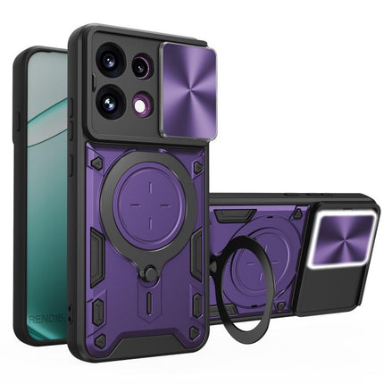 CD Texture Sliding Camshield Magnetic Holder Phone Case, For OPPO Reno16 F 5G, For OPPO Find X9 Ultra, For OPPO Find X9, For OPPO Find X9 Pro