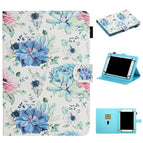 For 10 inch Universal Tablet PC / Blue Flower On White