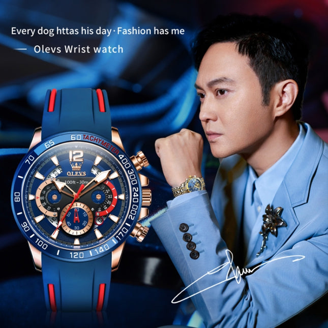 OLEVS 9936 Men Multifunctional Sports Waterproof Quartz Watch