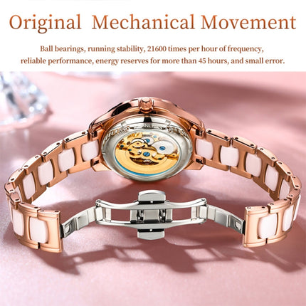 OLEVS 6681 Women Multifunctional Hollow Waterproof Mechanical Watch
