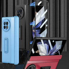 GKK Integrated Fold Hinge Leather Phone Case with Holder, For vivo X Fold2