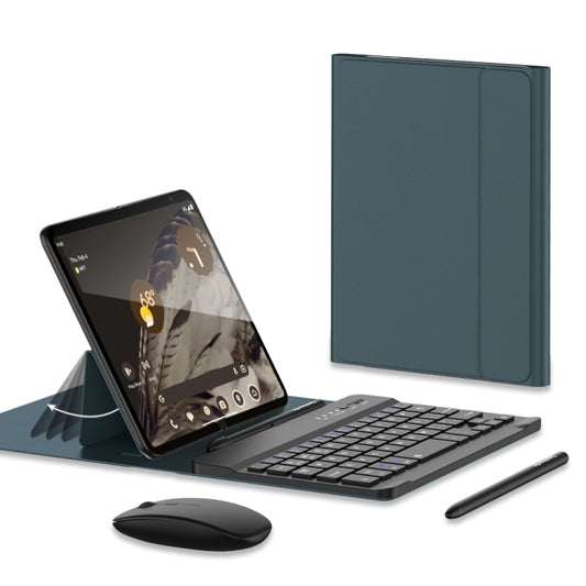 Teclado Bluetooth con ajuste de engranajes GKK con lápiz + mouse + funda de cuero para Google Pixel Fold
