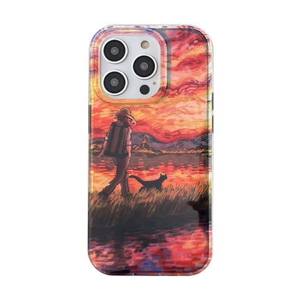 Dual-sided Lamination Oil Painting IMD Phone Case, For iPhone 14, For iPhone 14 Pro, For iPhone 14 Pro Max, For iPhone 13 Pro Max, For iPhone 13 Pro, For iPhone 13, For iPhone 12, For iPhone 12 Pro Max, For iPhone 12 Pro
