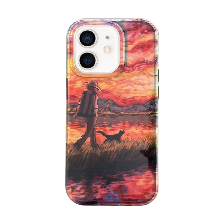Dual-sided Lamination Oil Painting IMD Phone Case, For iPhone 14, For iPhone 14 Pro, For iPhone 14 Pro Max, For iPhone 13 Pro Max, For iPhone 13 Pro, For iPhone 13, For iPhone 12, For iPhone 12 Pro Max, For iPhone 12 Pro