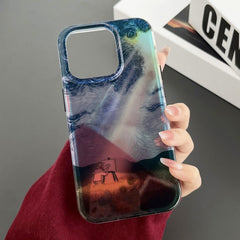 Dual-sided Lamination Oil Painting IMD Phone Case, For iPhone 14, For iPhone 14 Pro, For iPhone 14 Pro Max, For iPhone 13 Pro Max, For iPhone 13 Pro, For iPhone 13, For iPhone 12, For iPhone 12 Pro Max, For iPhone 12 Pro, For iPhone 11