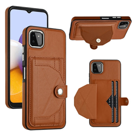 Shockproof Leather Phone Case with Card Holder, For Samsung Galaxy S22 Ultra 5G, For Samsung Galaxy S22+ 5G, For Samsung Galaxy S22 5G, For Samsung Galaxy A22 5G