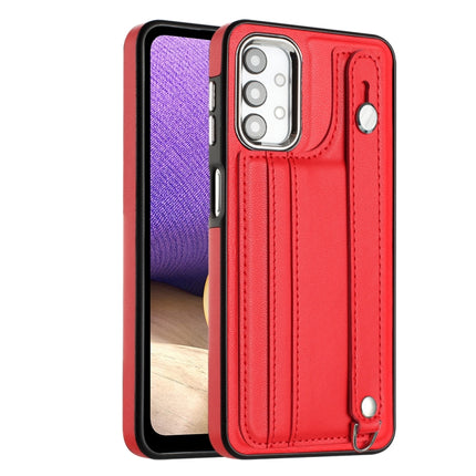 Shockproof Leather Phone Case with Wrist Strap, For Samsung Galaxy A13 4G, For Samsung Galaxy S22 Ultra 5G, For Samsung Galaxy S22+ 5G, For Samsung Galaxy S22 5G