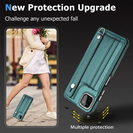 Shockproof Leather Phone Case with Wrist Strap, For Samsung Galaxy A22 5G, For Samsung Galaxy S21 FE 5G, For Samsung Galaxy A32 4G, For Samsung Galaxy A72 4G / A72 5G