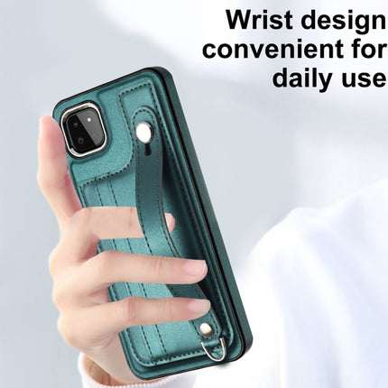 Shockproof Leather Phone Case with Wrist Strap, For Samsung Galaxy A22 5G, For Samsung Galaxy S21 FE 5G, For Samsung Galaxy A32 4G, For Samsung Galaxy A72 4G / A72 5G