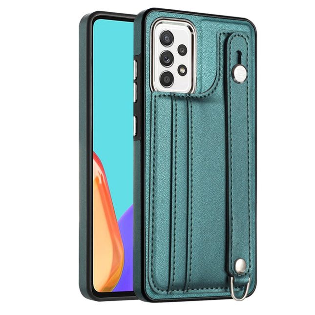 Shockproof Leather Phone Case with Wrist Strap