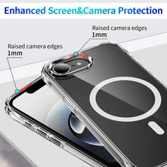 Four Corner Airbags MagSafe Magnetic Phone Case, For iPhone 16e, For iPhone 16 Pro Max, For iPhone 16 Pro, For iPhone 16 Plus, For iPhone 16, For iPhone 15 Pro Max, For iPhone 15 Pro, For iPhone 15 Plus, For iPhone 15
