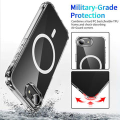 Four Corner Airbags MagSafe Magnetic Phone Case, For iPhone 16e, For iPhone 16 Pro Max, For iPhone 16 Pro, For iPhone 16 Plus, For iPhone 16, For iPhone 15 Pro Max, For iPhone 15 Pro, For iPhone 15 Plus, For iPhone 15