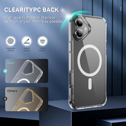 Funda de teléfono de PC + TPU de acrílico transparente MagSafe, para iPhone 16 Pro Max, para iPhone 16 Pro, para iPhone 16 Plus, para iPhone 16, para iPhone 15 Pro Max, para iPhone 15 Pro, para iPhone 15 Plus, para iPhone 15
