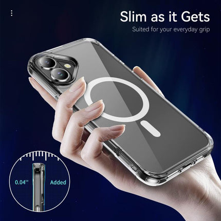 Funda de teléfono de PC + TPU de acrílico transparente MagSafe, para iPhone 16 Pro Max, para iPhone 16 Pro, para iPhone 16 Plus, para iPhone 16, para iPhone 15 Pro Max, para iPhone 15 Pro, para iPhone 15 Plus, para iPhone 15