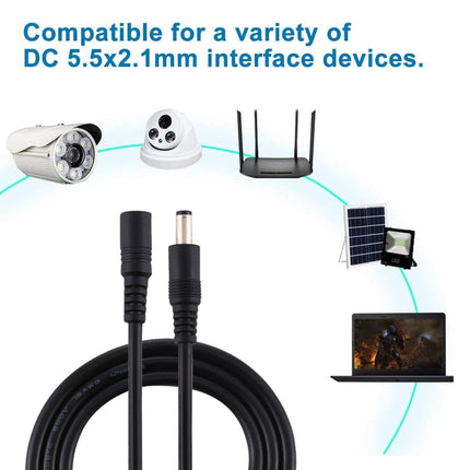 5.5 x 2.1mm Female to Male DC Power Extension Cable, 1m, 1.5m, 3m, 5m, 10m