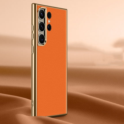 Litchi Texture Genuine Leather Phone Case, For Samsung Galaxy S23 Ultra 5G, For Samsung Galaxy S23 5G, For Samsung Galaxy S22 Ultra 5G, For Samsung Galaxy S22+ 5G, For Samsung Galaxy S22 5G