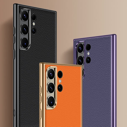 Litchi Texture Genuine Leather Phone Case, For Samsung Galaxy S23 Ultra 5G, For Samsung Galaxy S23 5G, For Samsung Galaxy S22 Ultra 5G, For Samsung Galaxy S22+ 5G, For Samsung Galaxy S22 5G