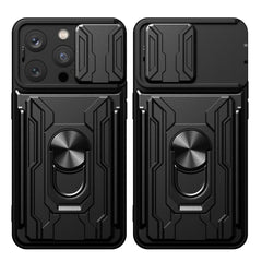 Sliding Camshield TPU+PC Phone Case with Card Slot, For iPhone 15 Pro Max, For iPhone 15 Pro, For iPhone 15 Plus