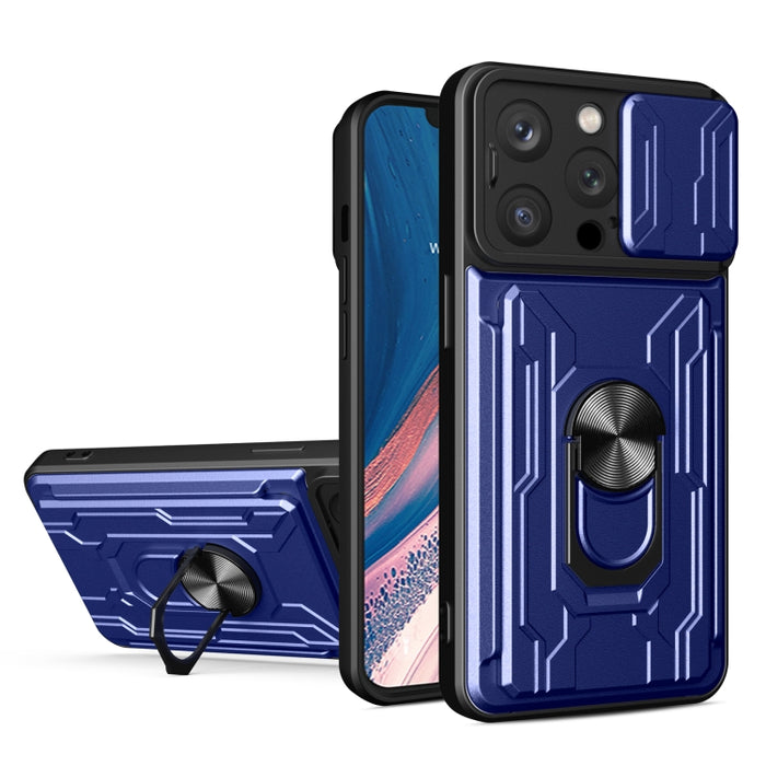 Schiebe-Camshield TPU+PC-Telefonhülle mit Kartensteckplatz, für iPhone 15 Pro Max, für iPhone 15 Pro, für iPhone 15 Plus, für iPhone 15