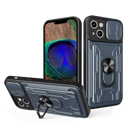 Sliding Camshield TPU+PC Phone Case with Card Slot, For iPhone 15