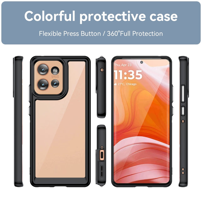 Colorful Series Acrylic Hybrid TPU Phone Case, For Motorola Edge 50, For Motorola Edge 50 Neo, For Motorola S50 Neo, For Motorola Moto G85