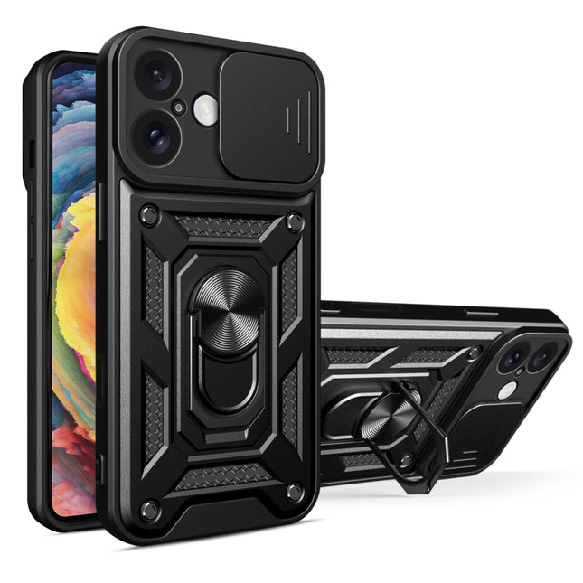 Sliding Camera Cover Design TPU+PC Phone Case, For iPhone 16 Plus, For iPhone 16, For iPhone 15 Pro