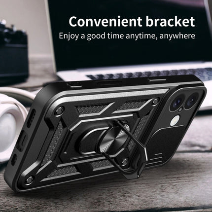 Sliding Camera Cover Design TPU+PC Phone Case, For iPhone 16 Plus, For iPhone 16, For iPhone 15 Pro