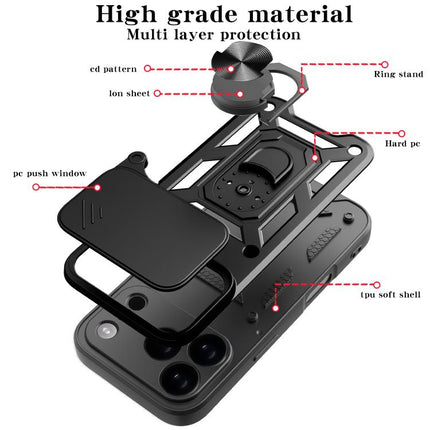 Sliding Camera Cover Design TPU+PC Phone Case, For iPhone 18 Pro, For iPhone 18 Pro Max, For iPhone 17e / 16e