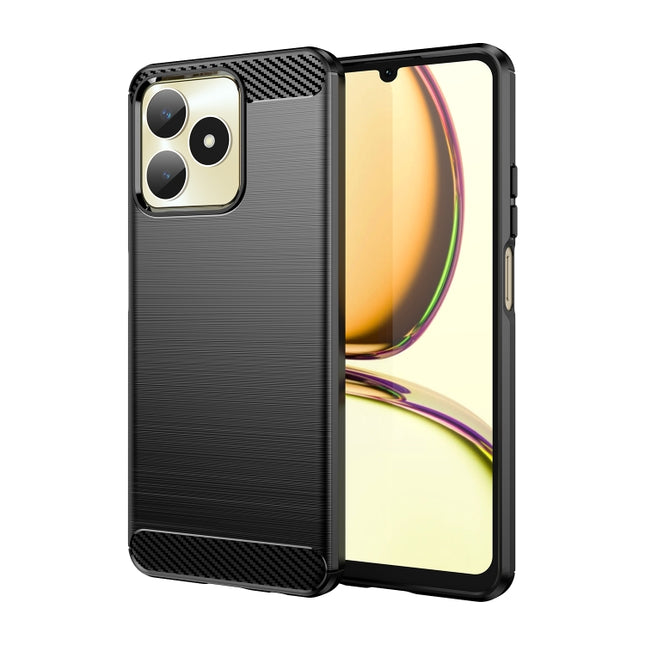 Carbon Fiber Brushed Texture TPU Phone Case, For Realme C51, For Realme Narzo 60 Pro, For Realme Narzo 60, For Realme 11 5G, For Realme C65 4G