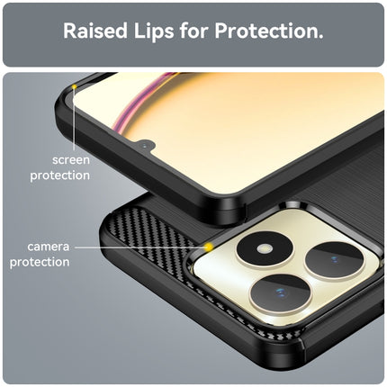 Carbon Fiber Brushed Texture TPU Phone Case, For Realme C51, For Realme Narzo 60 Pro, For Realme Narzo 60, For Realme 11 5G, For Realme C65 4G