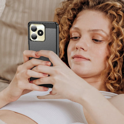 Carbon Fiber Brushed Texture TPU Phone Case, For Realme C51, For Realme Narzo 60 Pro, For Realme Narzo 60, For Realme 11 5G, For Realme C65 4G