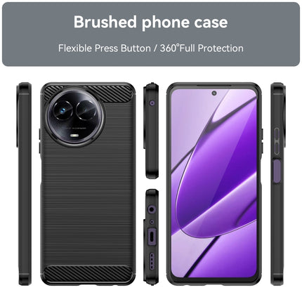 Carbon Fiber Brushed Texture TPU Phone Case, For Realme Narzo 60X, For Realme C51, For Realme Narzo 60 Pro, For Realme Narzo 60, For Realme 11 5G, For Realme C65 4G