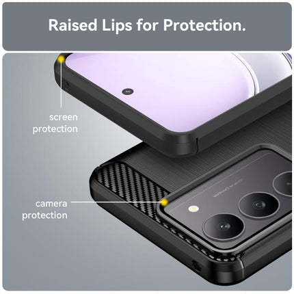 Carbon Fiber Brushed Texture TPU Phone Case, For Realme V60 Pro, For Realme C75, For Realme GT 7 Pro, For Realme P1 Speed, For Realme 13 Pro 5G, For Realme 13 Pro+ 5G, For Realme GT 6, For Realme C61