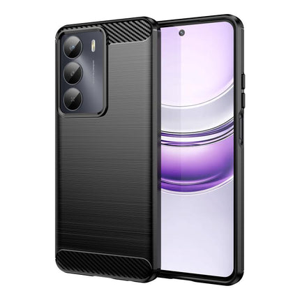 Carbon Fiber Brushed Texture TPU Phone Case, For Realme 16T 5G, For Realme 15 Pro 5G, For Realme 15 5G, For Realme V70S, For Realme V70, For Realme C75x, For Realme 14x India, For Realme 14x 5G