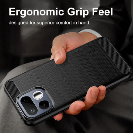 Carbon Fiber Brushed Texture TPU Phone Case, For Realme 16T 5G, For Realme 15 Pro 5G, For Realme 15 5G, For Realme V70S, For Realme V70, For Realme C75x, For Realme 14x India, For Realme 14x 5G