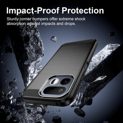 Carbon Fiber Brushed Texture TPU Phone Case, For Realme 16T 5G, For Realme 15 Pro 5G, For Realme 15 5G, For Realme V70S, For Realme V70, For Realme C75x, For Realme 14x India, For Realme 14x 5G