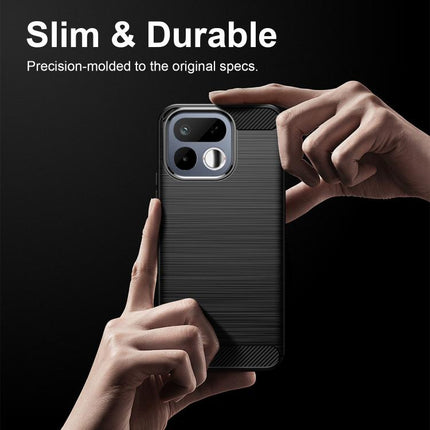 Carbon Fiber Brushed Texture TPU Phone Case, For Realme 16T 5G, For Realme 15 Pro 5G, For Realme 15 5G, For Realme V70S, For Realme V70, For Realme C75x, For Realme 14x India, For Realme 14x 5G