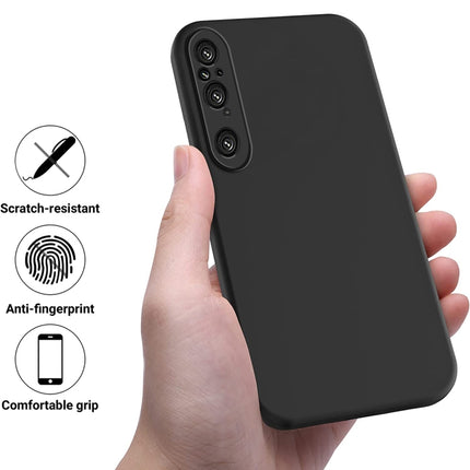 Solid Color Liquid Silicone Dropproof Full Coverage Phone Case, For Sony Xperia 1 V, For Sony Xperia 10 V