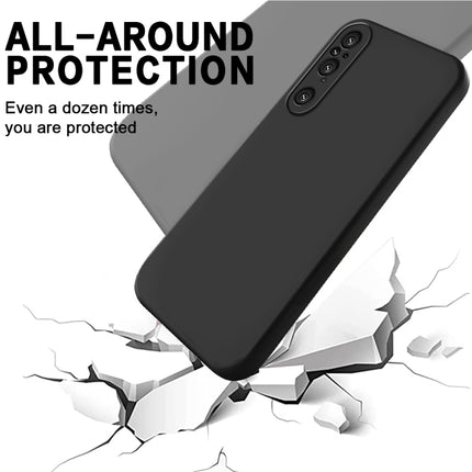 Solid Color Liquid Silicone Dropproof Full Coverage Phone Case, For Sony Xperia 1 V, For Sony Xperia 10 V