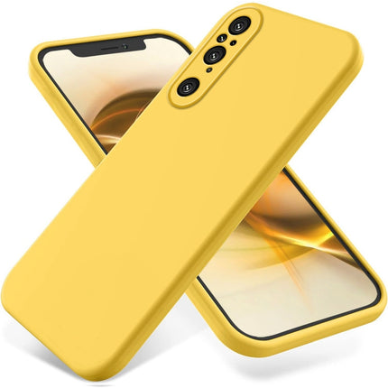 Solid Color Liquid Silicone Dropproof Full Coverage Phone Case, For Sony Xperia 1 V, For Sony Xperia 10 V