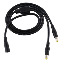 5.5 x 2.5mm 1 to 2 Female to Male Plug DC Power Splitter Adapter Power Cable, Cable Length: 70cm