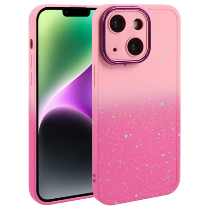 Gradient Starry Silicone Phone Case with Lens Film, For iPhone 14 Plus, For iPhone 15 Pro Max, For iPhone 15 Pro, For iPhone 14