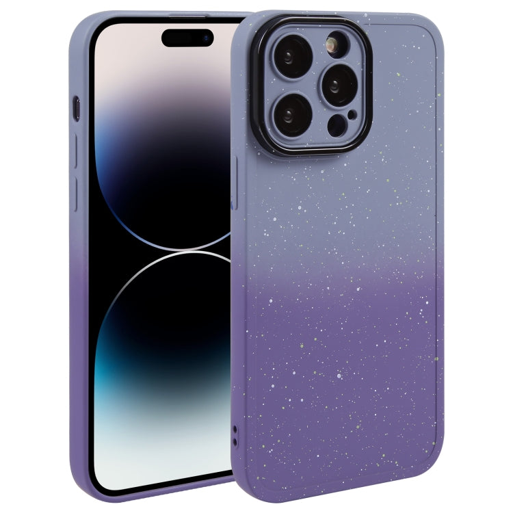 Gradient Starry Silicone Phone Case with Lens Film, For iPhone 14 Pro, For iPhone 15, For iPhone 14 Pro Max, For iPhone 13 Pro Max, For iPhone 13 Pro